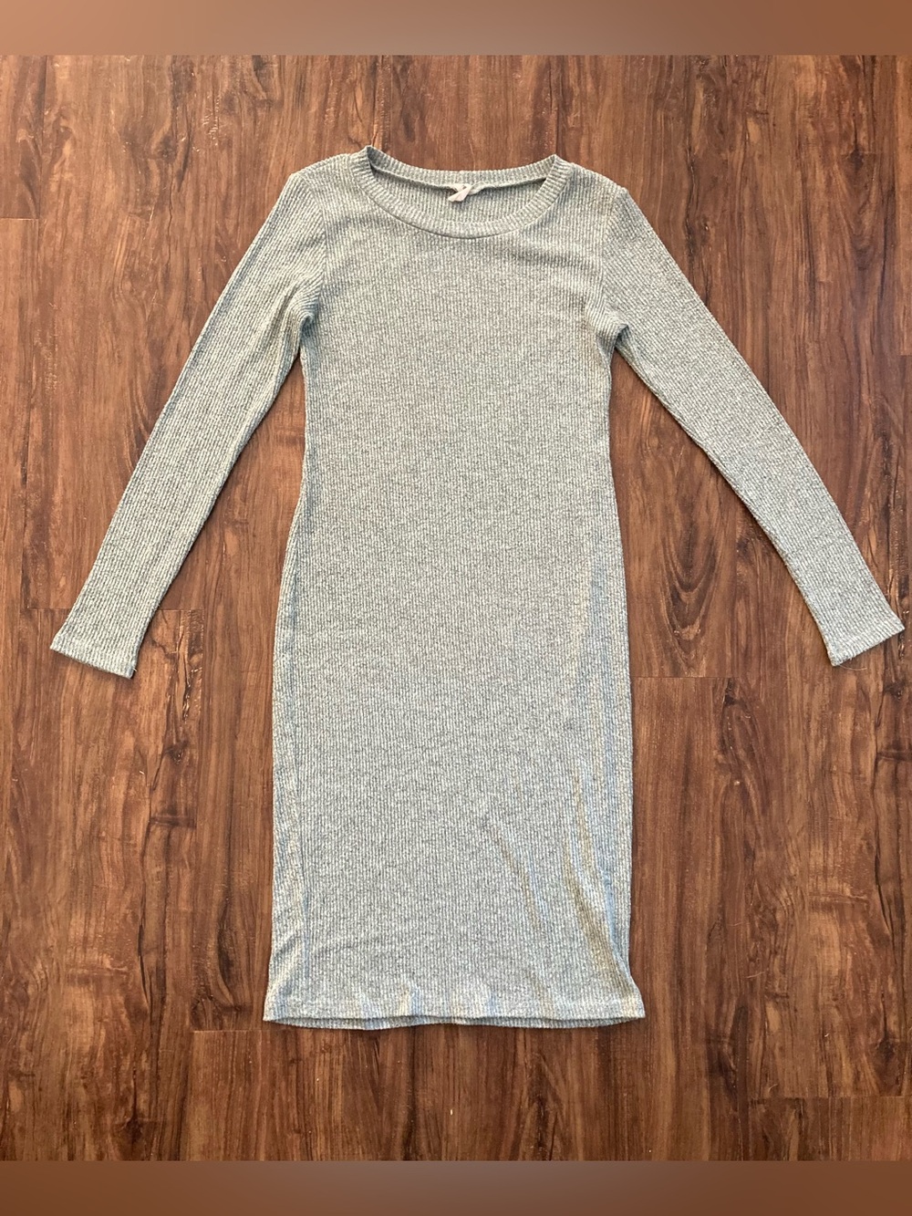 Hello Miz Sweater Dress Sage Green Long Sleeve Bodycon Women’s Size Small